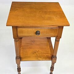 Cherry and Maple Sheraton Style Night Stand Work Table