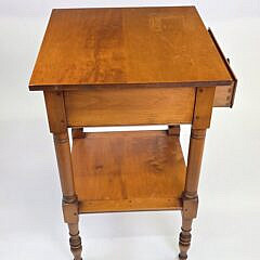 Cherry and Maple Sheraton Style Night Stand Work Table