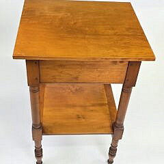 Cherry and Maple Sheraton Style Night Stand Work Table