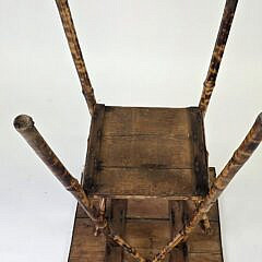 Antique English, “Tortoiseshell”, Bamboo Two-Tier Table