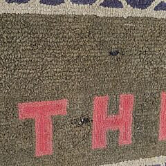 Antique, “Mother”, Hand Hooked Rug Pictorial Carpet, circa 1920s
