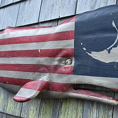 Original Sunny Wood Carved and Painted Nantucket Sperm Whale Sculpture