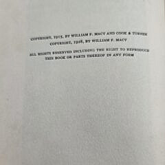 William Ferdinand Macy “The Story of Old Nantucket” Hard Cover Book, 1928