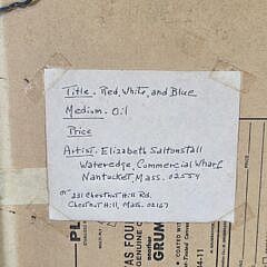 Elizabeth Saltonstall Oil On Artists Board “Red, White, and Blue”, Painting