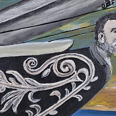 John Egle Oil on Artist Board “Figurehead of Joseph Conrad”, Painting