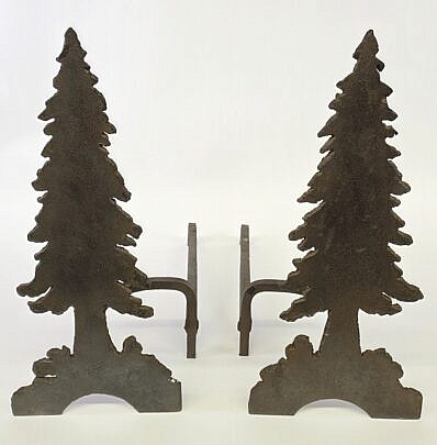 5128-955 Christmas Tree Andirons A