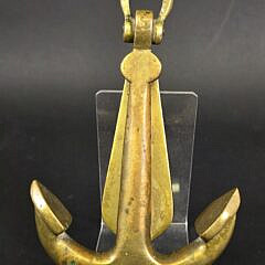 Vintage Solid Brass Nautical Anchor Door Knocker, 20th century