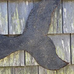 Vintage Metal Figural Sperm Whale Weathervane, 20th century