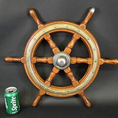 Antique/Vintage Simpson Lawrence Six-Spoke Ships Wheel, 20th century