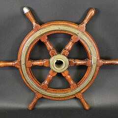 Antique/Vintage Simpson Lawrence Six-Spoke Ships Wheel, 20th century
