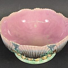 Vintage Majolica Scallop Shell Bowl