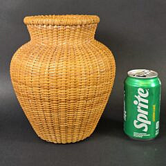 Vintage Nantucket Basket Vase, late 20th century