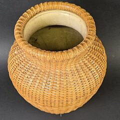 Vintage Nantucket Basket Vase, late 20th century