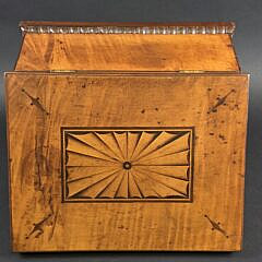 Fine Antique Regency Tiger Maple Inlaid Box, 19th century