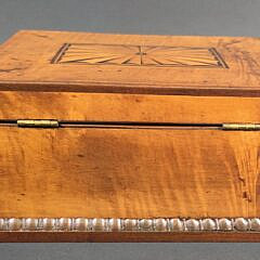 Fine Antique Regency Tiger Maple Inlaid Box, 19th century