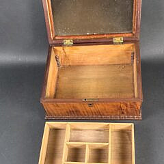 Fine Antique Regency Tiger Maple Inlaid Box, 19th century