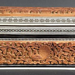 Profusely Carved and Inlaid Lady’s Jewelry Box, circa 1920s