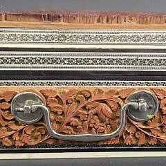 Profusely Carved and Inlaid Lady’s Jewelry Box, circa 1920s