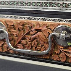 Profusely Carved and Inlaid Lady’s Jewelry Box, circa 1920s