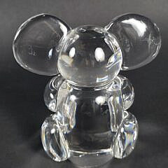Signed Steuben Clear Glass Figural Koala Bear Sculpture