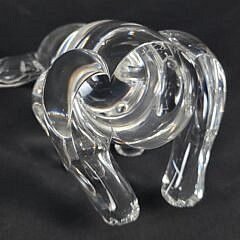 Signed Steuben Clear Glass Figural Koala Bear Sculpture
