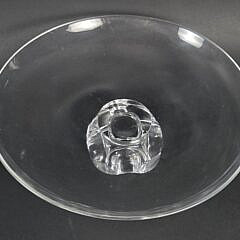 Vintage Signed Steuben Clear Glass Center Piece Compote Charger, 20th century