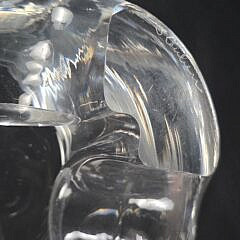 Vintage Signed Steuben Clear Glass Center Piece Compote Charger, 20th century