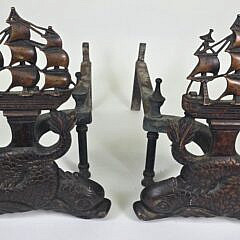 5164-955 Dolphin Ship Andirons A