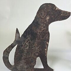 Pair of Vintage Dog Form Labrador Figural Andirons, 20th century