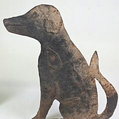 Pair of Vintage Dog Form Labrador Figural Andirons, 20th century
