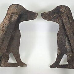 Pair of Vintage Dog Form Labrador Figural Andirons, 20th century