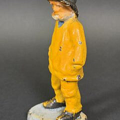 Vintage Cast Iron Old Salt Fisherman Doorstop, circa 1920s