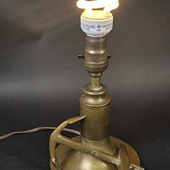 Vintage Solid Brass Nautical Anchor Desk Lamp, 20th century