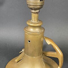 Vintage Solid Brass Nautical Anchor Desk Lamp, 20th century