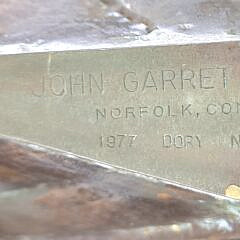 Vintage John Garret Thew Figural Copper, “Dory Fisherman” Weathervane, circa 1977