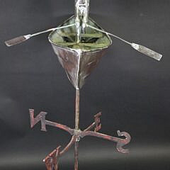 Vintage John Garret Thew Figural Copper, “Dory Fisherman” Weathervane, circa 1977