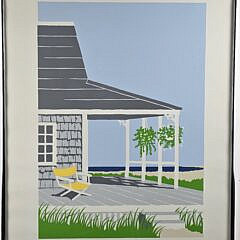 Eric Holch Limited Edition Nantucket Silkscreen, “Beach House” Serigraph, 20th century