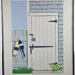 Eric Holch Limited Edition Nantucket Silk Screen, “Side Door”, Serigraph Print