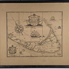 Antique Austin Strong Pictorial Nantucket Map