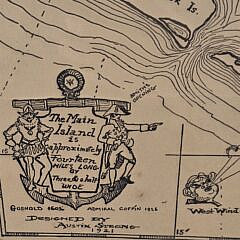 Antique Austin Strong Pictorial Nantucket Map