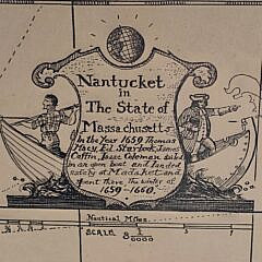Antique Austin Strong Pictorial Nantucket Map