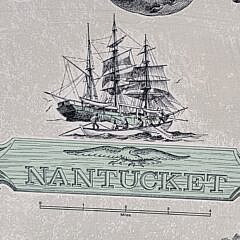 Vintage 1973 George Buctel Pictorial Map of Nantucket Island
