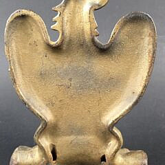 Antique Gilt Painted Cast Iron Eagle and Federal Shield Doorstop, circa 1920s