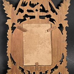 Antique Carved and Painted Wooden Naval Souvenir Frame, Shanghai China