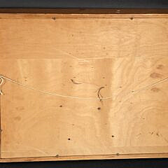 Vintage Carved Wood Two Masted Sailboat Shadowbox Diorama, 20th century