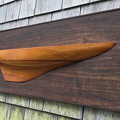 Vintage Ten-Lift Boat Makers Half Hull Model Wall Plaque, 20th century