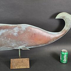 Vintage Copper Sperm Whale Weathervane, 20th century