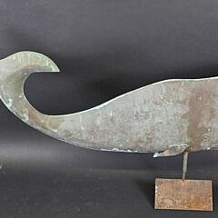 Vintage Copper Sperm Whale Weathervane, 20th century