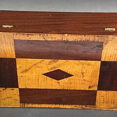 Antique American Tiger Maple Inlaid Box, 19th century