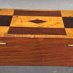Antique American Tiger Maple Inlaid Box, 19th century